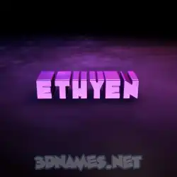 ethyen in Big Purple style - 3D name wallpaper