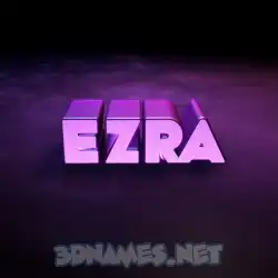 ezra in Big Purple style - 3D name wallpaper