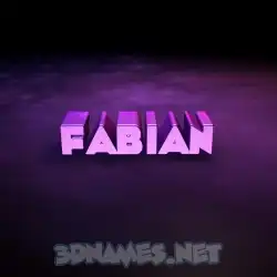 fabian in Big Purple style - 3D name wallpaper