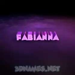fabianna in Big Purple style - 3D name wallpaper