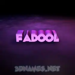 fadool in Big Purple style - 3D name wallpaper