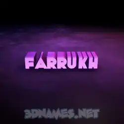 farrukh in Big Purple style - 3D name wallpaper