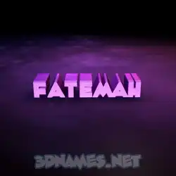 fatemah in Big Purple style - 3D name wallpaper