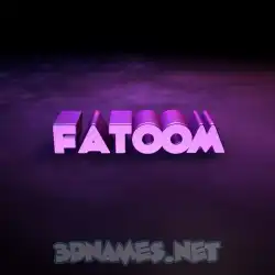 fatoom in Big Purple style - 3D name wallpaper