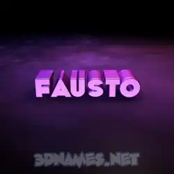 fausto in Big Purple style - 3D name wallpaper