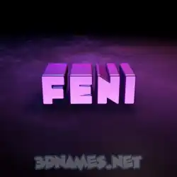 feni in Big Purple style - 3D name wallpaper