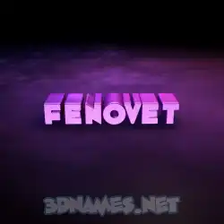 fenovet in Big Purple style - 3D name wallpaper