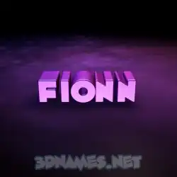 fionn in Big Purple style - 3D name wallpaper