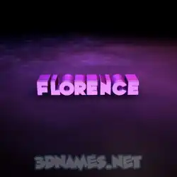 florence in Big Purple style - 3D name wallpaper