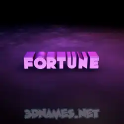 fortune in Big Purple style - 3D name wallpaper