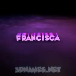 francisca in Big Purple style - 3D name wallpaper