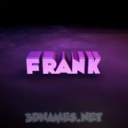 frank in Big Purple style - 3D name wallpaper