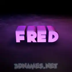 fred in Big Purple style - 3D name wallpaper