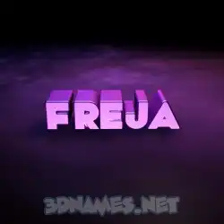 freja in Big Purple style - 3D name wallpaper
