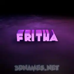 fritha in Big Purple style - 3D name wallpaper