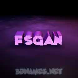 fsgan in Big Purple style - 3D name wallpaper