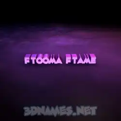 ftooma ftame in Big Purple style - 3D name wallpaper