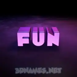 fun in Big Purple style - 3D name wallpaper