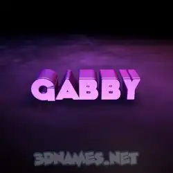gabby in Big Purple style - 3D name wallpaper