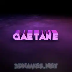 gaetane in Big Purple style - 3D name wallpaper
