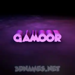 gamoor in Big Purple style - 3D name wallpaper