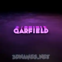 garfield in Big Purple style - 3D name wallpaper