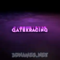gatekracing in Big Purple style - 3D name wallpaper