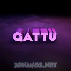 gattu in Big Purple style - 3D name wallpaper