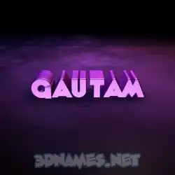 gautam in Big Purple style - 3D name wallpaper