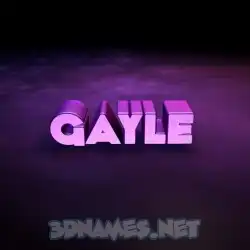 gayle in Big Purple style - 3D name wallpaper
