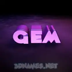 gem in Big Purple style - 3D name wallpaper