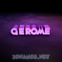 gerome in Big Purple style - 3D name wallpaper