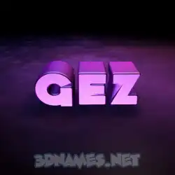 gez in Big Purple style - 3D name wallpaper
