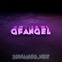 gfangel in Big Purple style - 3D name wallpaper