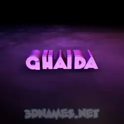 ghaida in Big Purple style - 3D name wallpaper