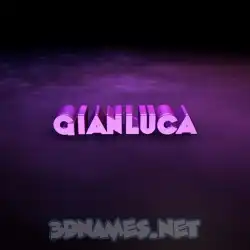 gianluca in Big Purple style - 3D name wallpaper