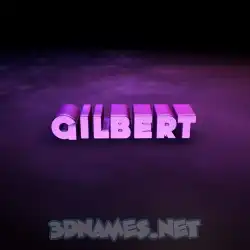 gilbert in Big Purple style - 3D name wallpaper