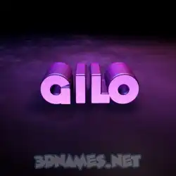 gilo in Big Purple style - 3D name wallpaper