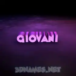 giovani in Big Purple style - 3D name wallpaper