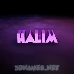 halim in Big Purple style - 3D name wallpaper