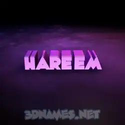 hareem in Big Purple style - 3D name wallpaper