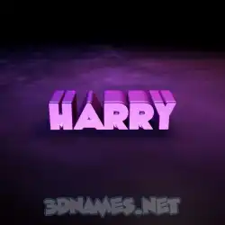 harry in Big Purple style - 3D name wallpaper
