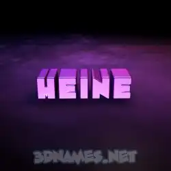 heine in Big Purple style - 3D name wallpaper