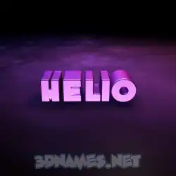 helio in Big Purple style - 3D name wallpaper
