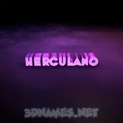 herculano in Big Purple style - 3D name wallpaper