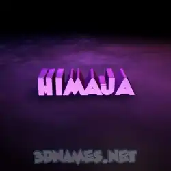himaja in Big Purple style - 3D name wallpaper