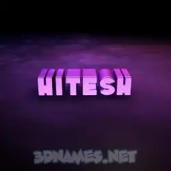 hitesh in Big Purple style - 3D name wallpaper