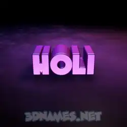 holi in Big Purple style - 3D name wallpaper