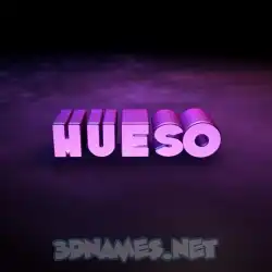 hueso in Big Purple style - 3D name wallpaper