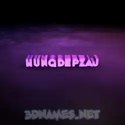 hungdepzaj in Big Purple style - 3D name wallpaper